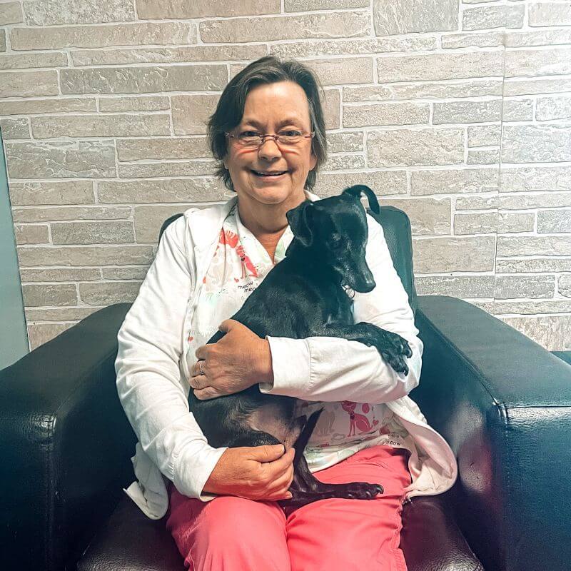 Cindy and her dog Amos